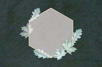 Autumn hexagonal gold frame