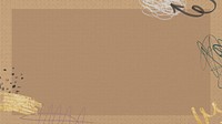 Abstract messy scribble HD wallpaper, brown frame design