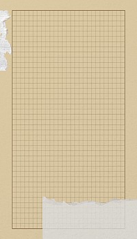 Brown cutting mat iPhone wallpaper, grid patterned design