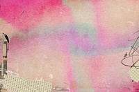 Pink holographic paper background, washi tape border