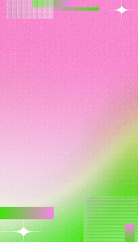 Pink abstract iPhone wallpaper, green wave border