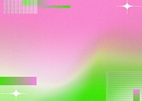 Pink abstract background, green wave border