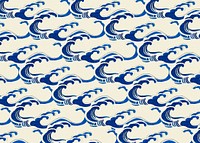Japanese wave patterned background