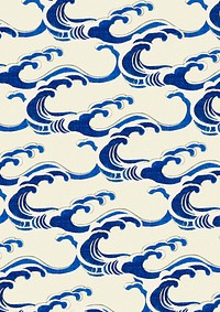 Japanese wave patterned background