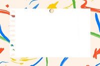 Colorful frame background, note paper