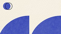Abstract geometric desktop wallpaper, blue border design