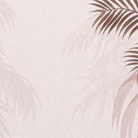 Pink leaf shadow background, botanical border