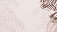 Pink leaf shadow background, botanical border