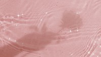 Pink pool water desktop wallpaper, rose flower shadow