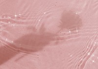 Pink pool water background, rose flower shadow