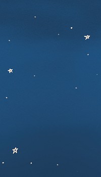 Blue sky iPhone wallpaper, stars border