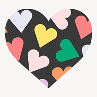 Colorful cute heart shape design