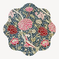 William Morris's flower badge design. Remixed by rawpixel