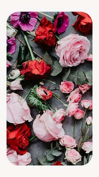 Aesthetic pink & red flowers design