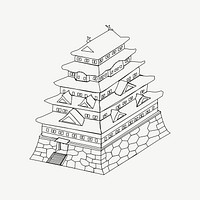 Edo Castle Ruins clip art psd. Free public domain CC0 image.