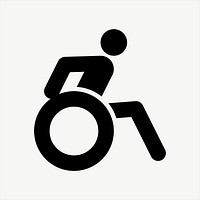 Disabled accessibility sign clip art psd. Free public domain CC0 image.