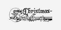 Christmas font clip art psd. Free public domain CC0 image.