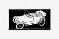Vintage car clip art. Free public domain CC0 image.