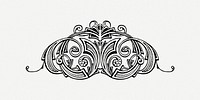 Flourish ornament clip art psd. Free public domain CC0 image.