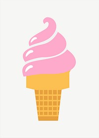 Soft serve ice-cream clip art psd. Free public domain CC0 image.