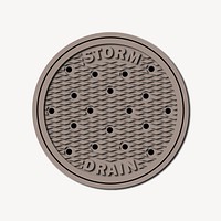 Manhole cover clip  art. Free public domain CC0 image. 