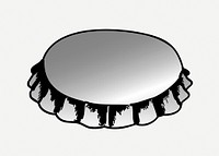 Bottle lid illustration psd. Free public domain CC0 image.