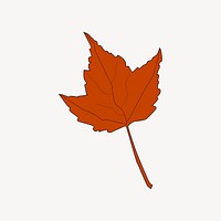 Autumn maple leaf clipart vector. Free public domain CC0 image.