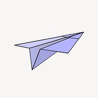 Paper plane illustration psd. Free public domain CC0 image.