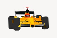 Racing car illustration psd. Free public domain CC0 image.