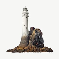 Lighthouse collage element psd