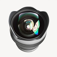 Camera lens, isolated image