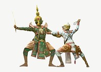 Traditional Thai Khon dance psd