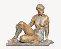 Woman statue sculpture, isolated object