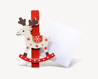 Christmas card, isolated object on white