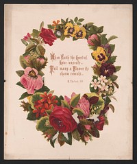 Wreath no. 8  after Mrs. O.E. Whitney. (1874) by Whitney, Olive E