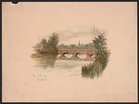 The Old bridge, Stratford  L.K.H. (1888) by Harlow, Louis K. (Louis Kinney)