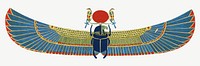Egypt emblem vintage illustration, collage element psd