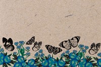 Vintage butterflies border background, insect illustrations by E.A. S&eacute;guy, remixed by rawpixel.