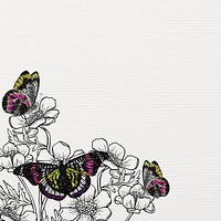 Art deco butterfly background, vintage insect illustration, remixed from the artwork of E.A. Séguy.