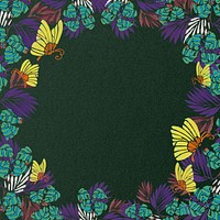 E.A. Séguy's botanical frame, flowers and butterflies, remixed by rawpixel.