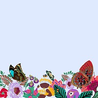 E.A. S&eacute;guy's butterflies background, vintage insect illustration, remixed by rawpixel.