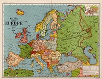 Bacon's standard map of Europe (1925) by G. W. Bacon