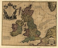 British Isles In Early 18th Century Map Art Print