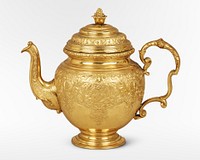 Teapot (19th century) vintage object by Elkington & Co. Original public domain image from The MET Museum. Digitally enhanced by rawpixel.