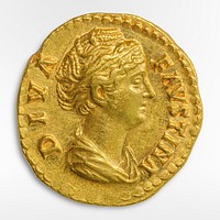 Gold aureus of Antoninus Pius (141 CE).  Original public domain image from The MET Museum. Digitally enhanced by rawpixel.