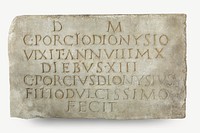 Ancient Greek-Roman marble plaque psd. Remixed by rawpixel.