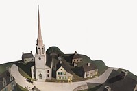 Midnight Ride of Paul Revere, neighbourhood illustration by Grant Wood. Remixed by rawpixel.