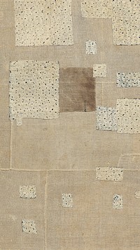 Beige patterned fabric iPhone wallpaper, vintage patchwork. Remixed by rawpixel.