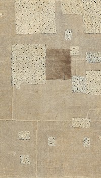 Beige patterned fabric iPhone wallpaper, vintage patchwork. Remixed by rawpixel.