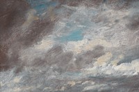 Dark cloud painting background, vintage artwork by John Constable. Remixed by rawpixel.